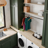 HARDWOOD REFLECTIONS 6 ft. L x 39 in. D Unfinished Hevea Solid Wood Butcher Block Island Countertop With Square Edge