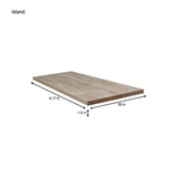 HARDWOOD REFLECTIONS 6 ft. L x 39 in. D Unfinished Hevea Solid Wood Butcher Block Island Countertop With Square Edge