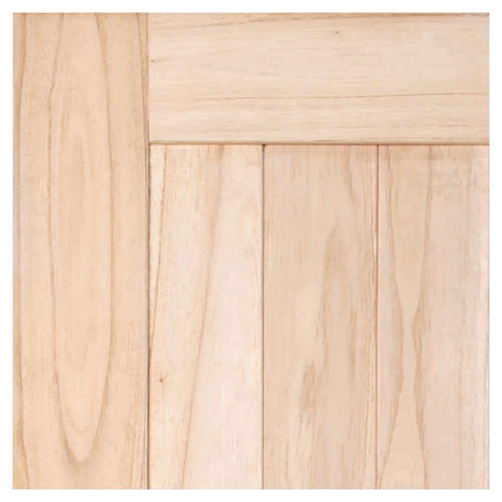 JELD-WEN 36 in. x 80 in. Farmhouse Unfinished Solid Wood 6-Lite Obscure Glass Interior Door Slab