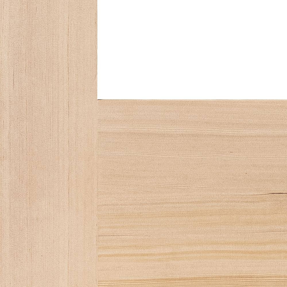 36 in. x 80 in. Farmhouse LH 3/4 Lite Clear Glass Unfinished Douglas Fir Prehung Front Door