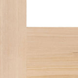 36 in. x 80 in. Farmhouse LH 3/4 Lite Clear Glass Unfinished Douglas Fir Prehung Front Door