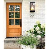 36 in. x 80 in. Farmhouse LH 3/4 Lite Clear Glass Unfinished Douglas Fir Prehung Front Door