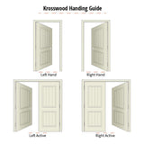 Krosswood Doors 64 in. x 80 in. Mediterranean Alder Arch Top Clear Low‑E Unfinished Wood Left‑Hand Prehung Front Door with Full Sidelites