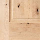 Krosswood Doors 36 in. x 80 in. Rustic Half-Lite Clear Low-E IG Unfinished Knotty Alder Right-Hand Inswing Exterior Prehung Front Door