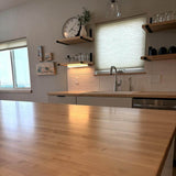 HARDWOOD REFLECTIONS 6 ft. L x 25 in. D Unfinished Maple Solid Wood Butcher Block Countertop With Square Edge