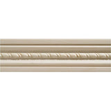Ornamental Mouldings 1124-7 1/2 in. x 2-1/8 in. x 84 in. White Hardwood Embossed Rope Casing Moulding