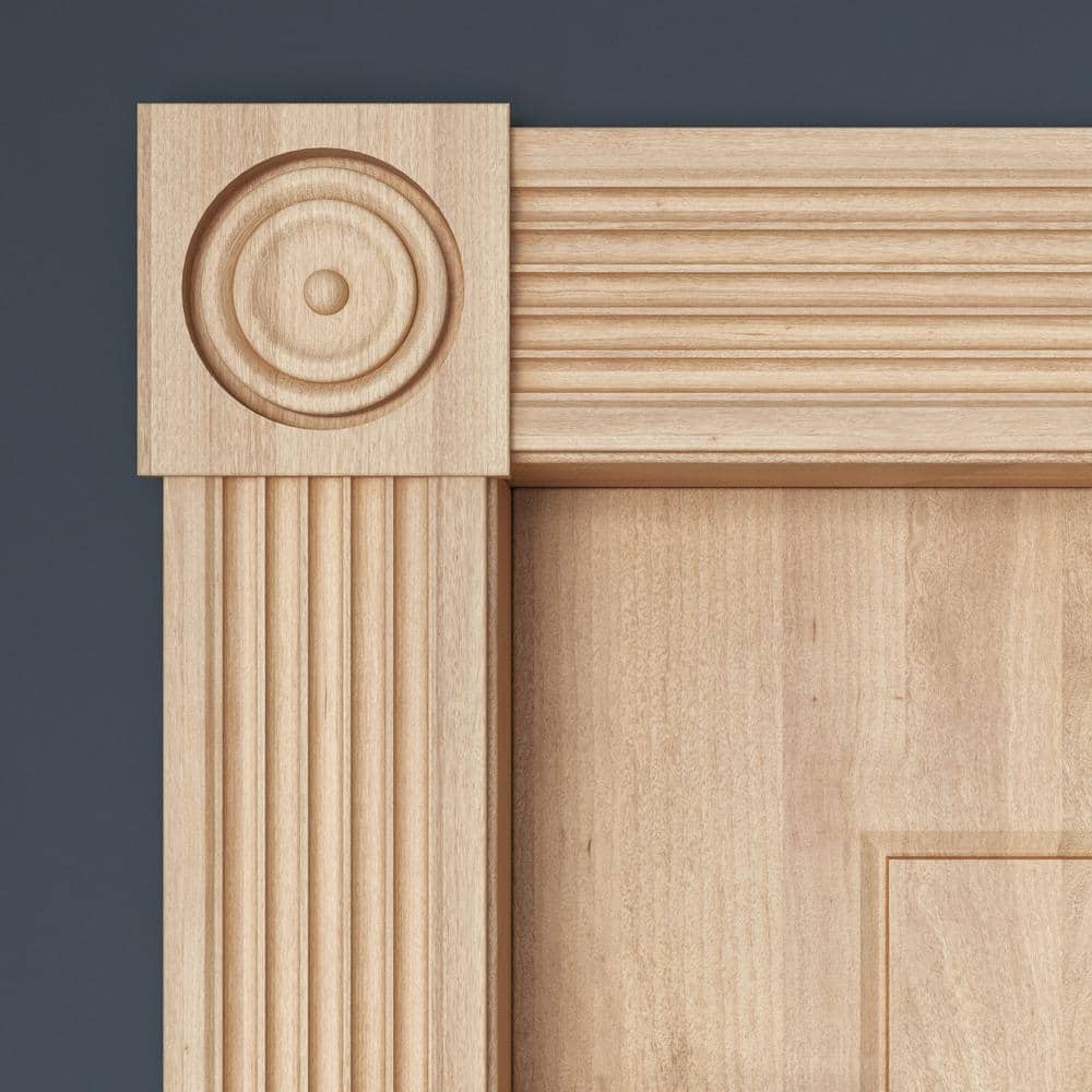 Ornamental Mouldings 1644 1/2 in. x 4 in. x 84 in. White Hardwood Fluted Casing Moulding