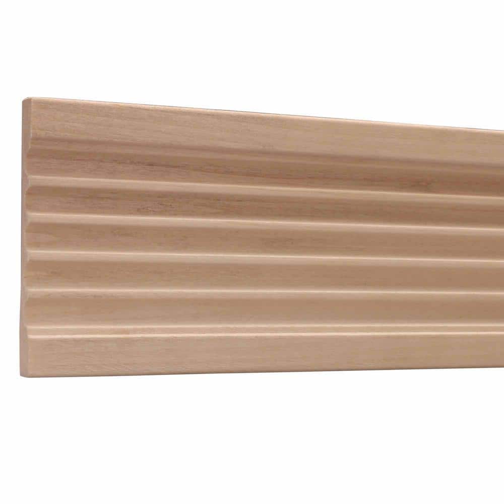 Ornamental Mouldings 1644 1/2 in. x 4 in. x 84 in. White Hardwood Fluted Casing Moulding
