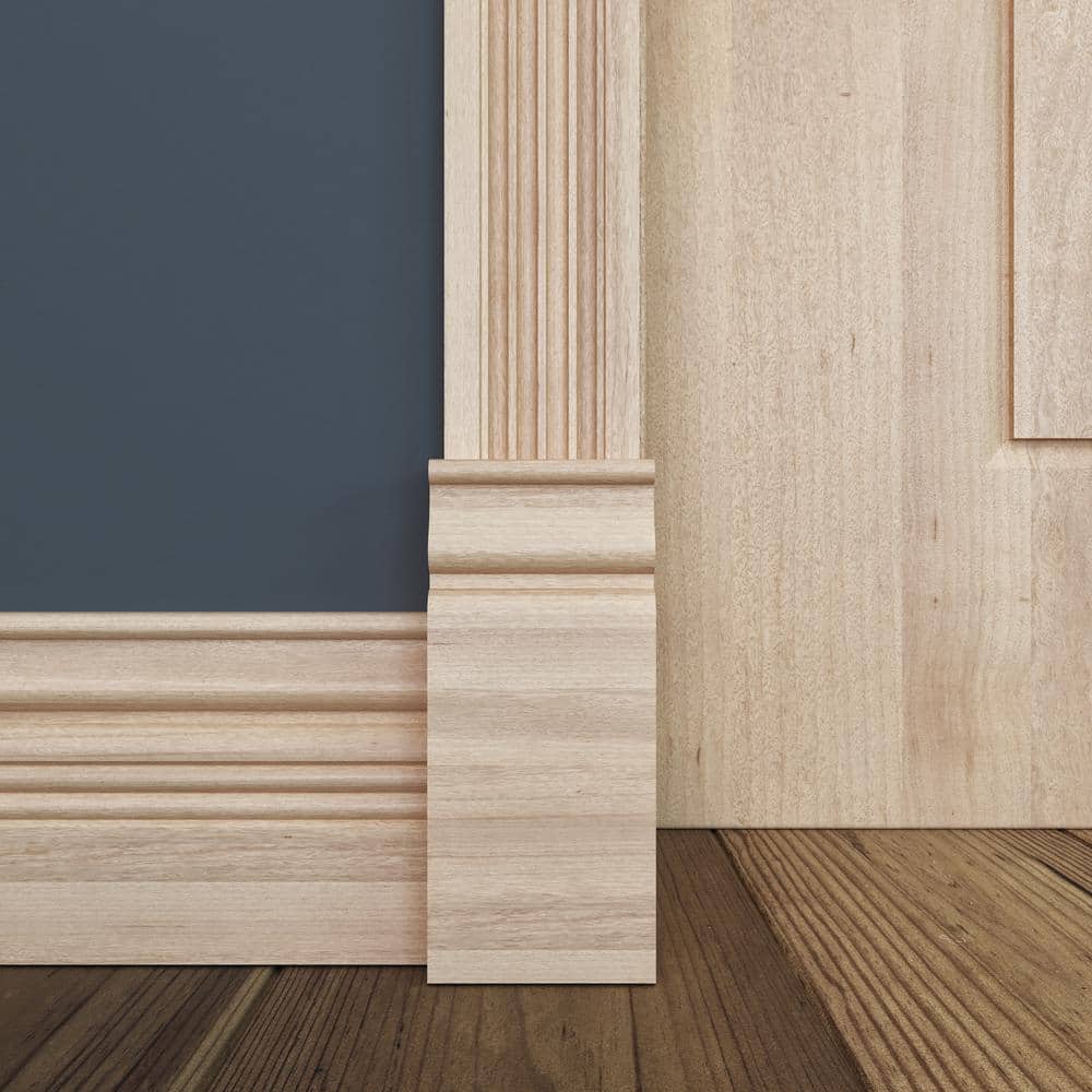 Ornamental Mouldings 1820 3/8 in. x 2-1/4 in. x 84 in. White Hardwood Fluted Casing Moulding