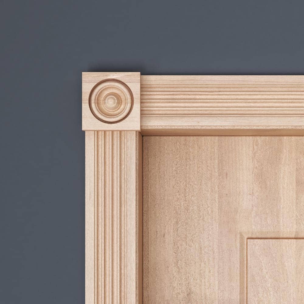 Ornamental Mouldings 1820 3/8 in. x 2-1/4 in. x 84 in. White Hardwood Fluted Casing Moulding