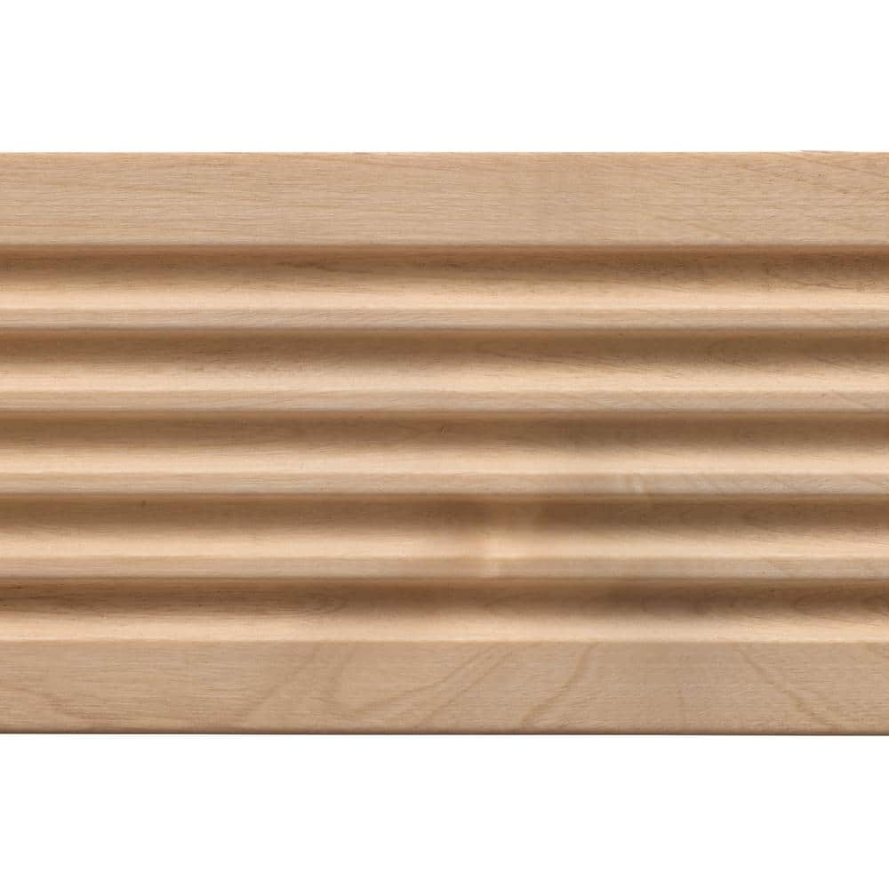 Ornamental Mouldings 819-7FTWHW 0.468 in. D x 3 in. W x 84 in. L Unfinished White Hardwood Reversible Fluted/Reeded Casing Moulding