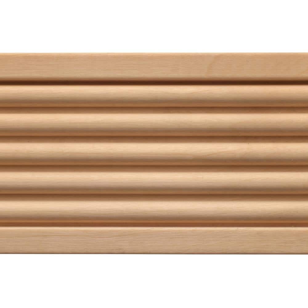 Ornamental Mouldings 819-7FTWHW 0.468 in. D x 3 in. W x 84 in. L Unfinished White Hardwood Reversible Fluted/Reeded Casing Moulding
