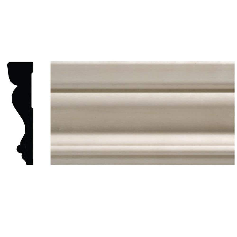 Ornamental Mouldings OML14A-7 5/8 in. x 2-1/2 in. x 84 in. White Hardwood Colonial Casing Moulding