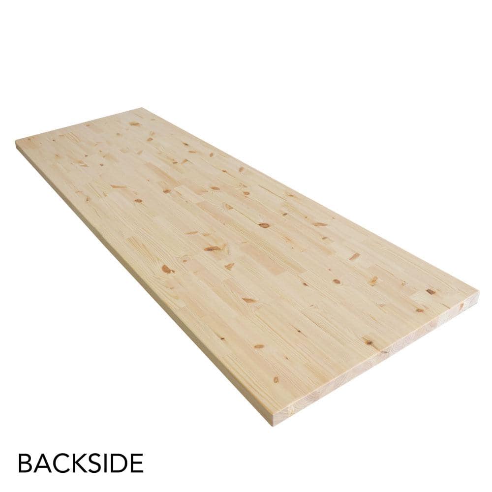 HARDWOOD REFLECTIONS 4 ft. L x 25 in. D Unfinished Nordic Pine Butcher Block Standard Countertop With Eased Edge