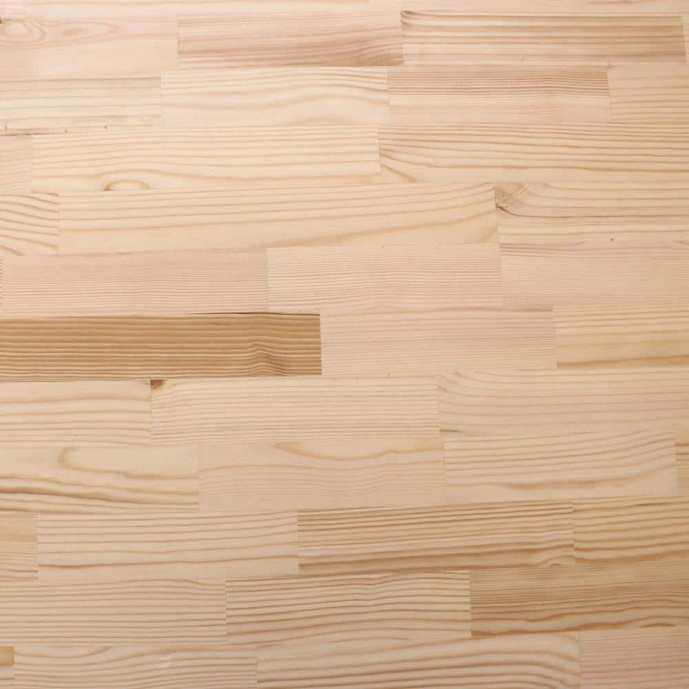 HARDWOOD REFLECTIONS 4 ft. L x 25 in. D Unfinished Nordic Pine Butcher Block Standard Countertop With Eased Edge