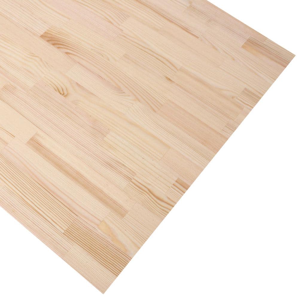 HARDWOOD REFLECTIONS 4 ft. L x 25 in. D Unfinished Nordic Pine Butcher Block Standard Countertop With Eased Edge