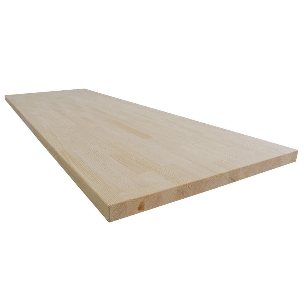 HARDWOOD REFLECTIONS 4 ft. L x 25 in. D Unfinished Nordic Pine Butcher Block Standard Countertop With Eased Edge