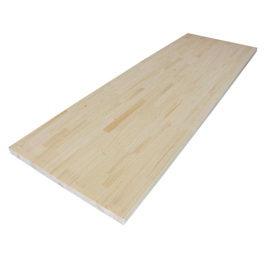 HARDWOOD REFLECTIONS 4 ft. L x 25 in. D Unfinished Nordic Pine Butcher Block Standard Countertop With Eased Edge