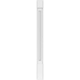 Ekena Millwork 2 in. x 4 in. x 48 in. Raised Panel PVC Pilaster Moulding with Standard Capital and Base (Pair)