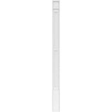 Ekena Millwork 2 in. x 4 in. x 60 in. 2-Equal Flat Panel PVC Pilaster Moulding with Decorative Capital and Base (Pair)