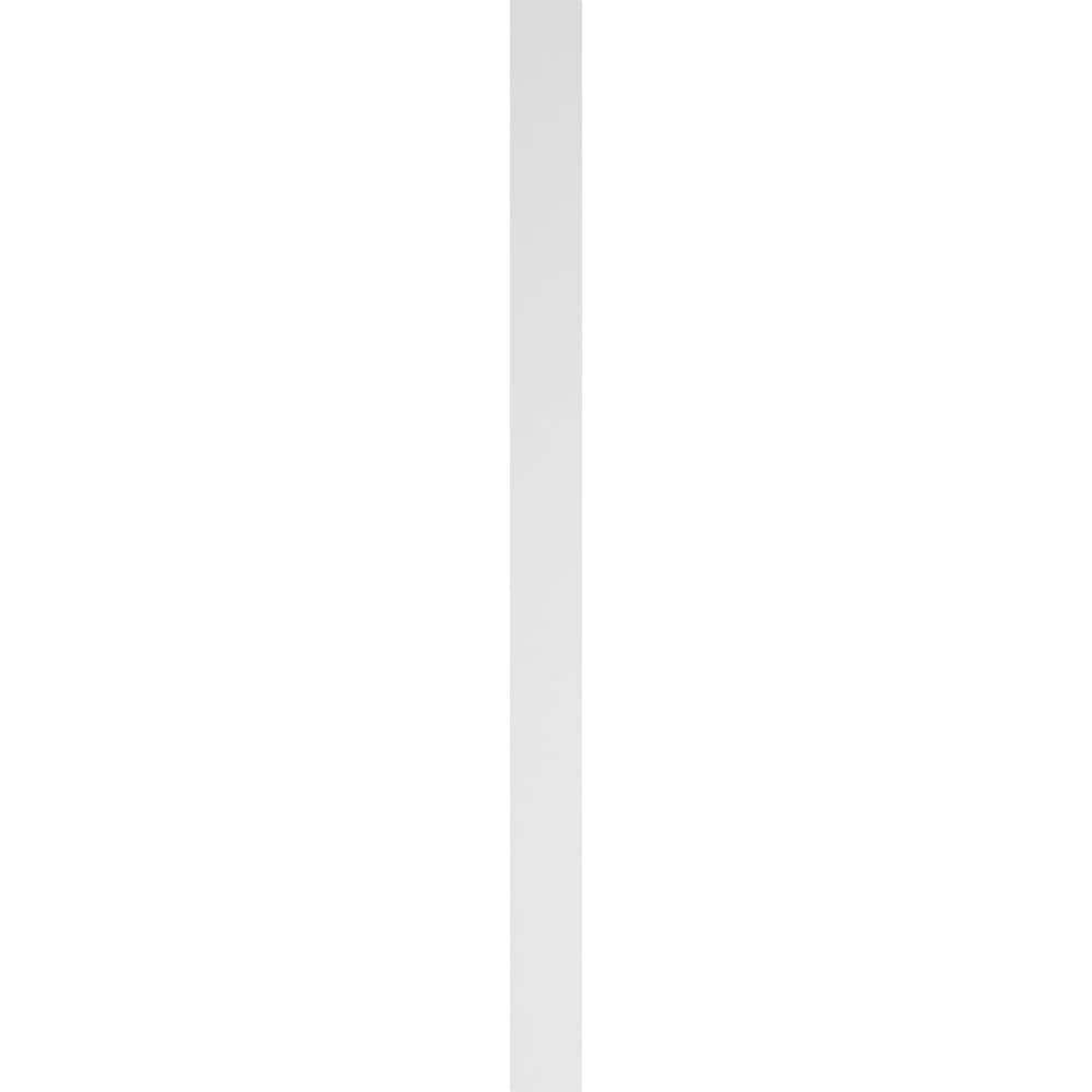 Ekena Millwork 2 in. x 4 in. x 60 in. 2-Equal Flat Panel PVC Pilaster Moulding with Decorative Capital and Base (Pair)