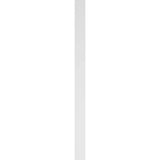 Ekena Millwork 2 in. x 4 in. x 60 in. 2-Equal Flat Panel PVC Pilaster Moulding with Decorative Capital and Base (Pair)