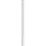 Ekena Millwork 2 in. x 4 in. x 60 in. 2-Equal Flat Panel PVC Pilaster Moulding with Decorative Capital and Base (Pair)