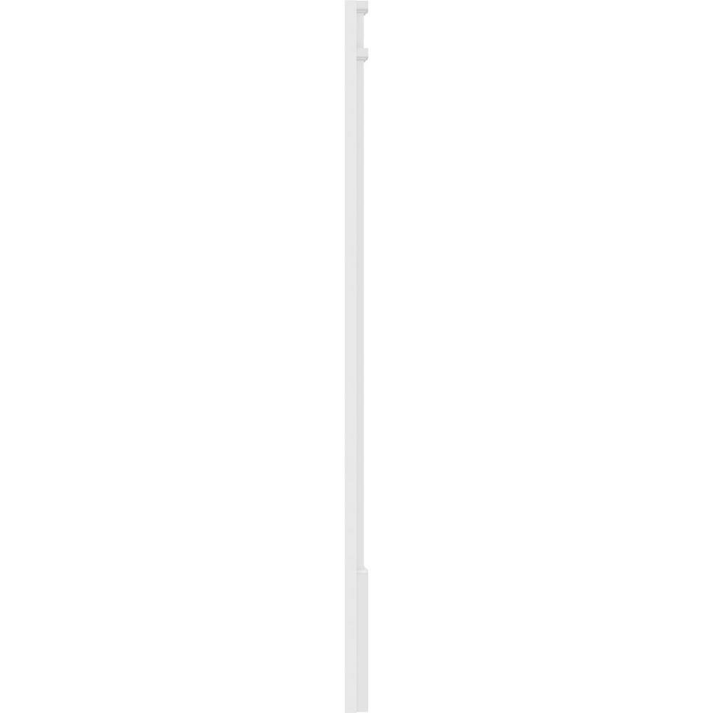 Ekena Millwork 2 in. x 4 in. x 60 in. 2-Equal Raised Panel PVC Pilaster Moulding with Decorative Capital and Base (Pair)