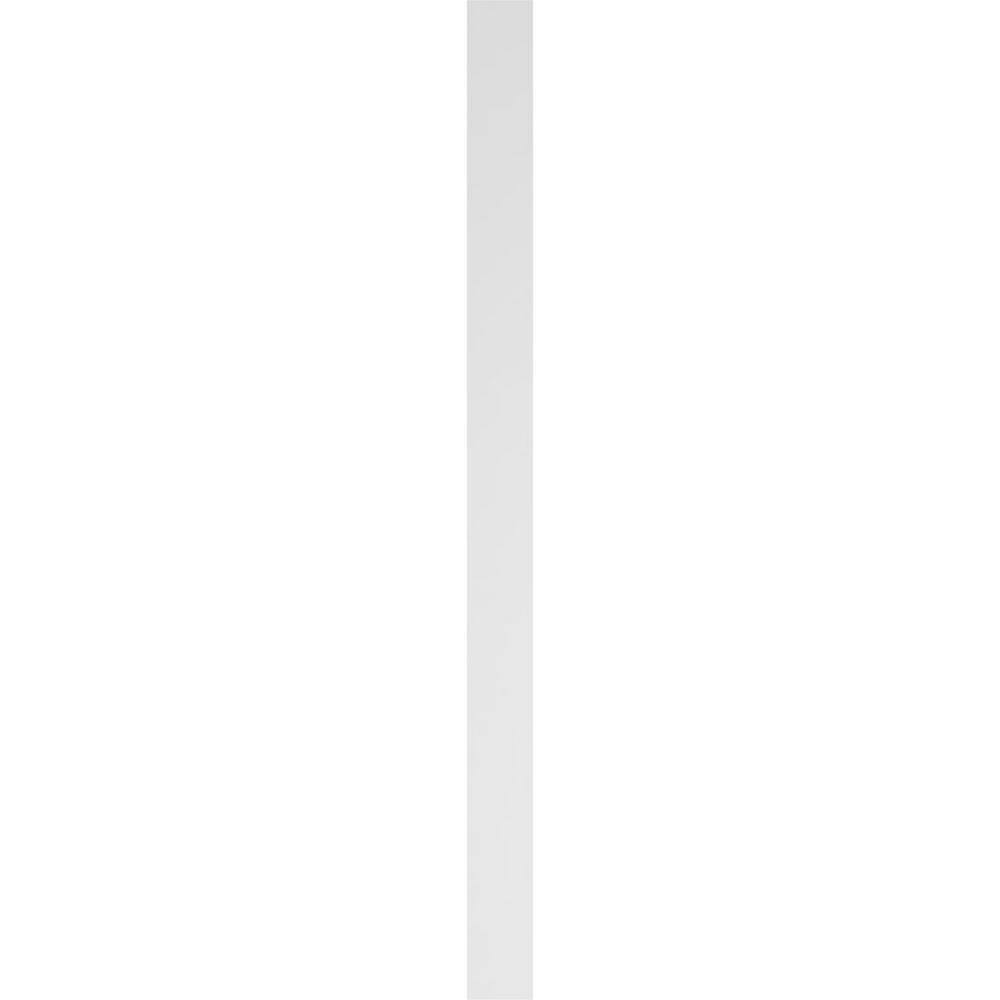Ekena Millwork 2 in. x 4 in. x 60 in. 2-Equal Raised Panel PVC Pilaster Moulding with Decorative Capital and Base (Pair)