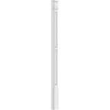Ekena Millwork 2 in. x 4 in. x 60 in. 2-Equal Raised Panel PVC Pilaster Moulding with Decorative Capital and Base (Pair)