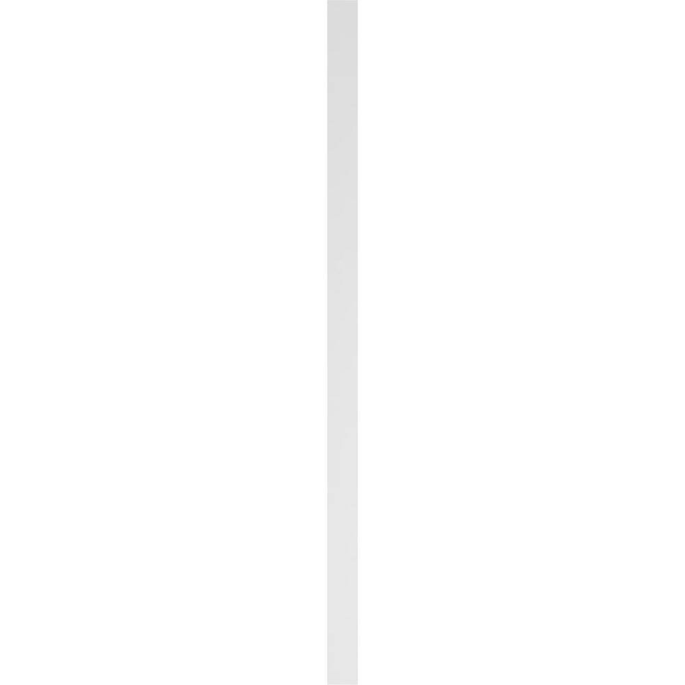 Ekena Millwork 2 in. x 4 in. x 90 in. Smooth PVC Pilaster Moulding with Decorative Capital and Base (Pair)