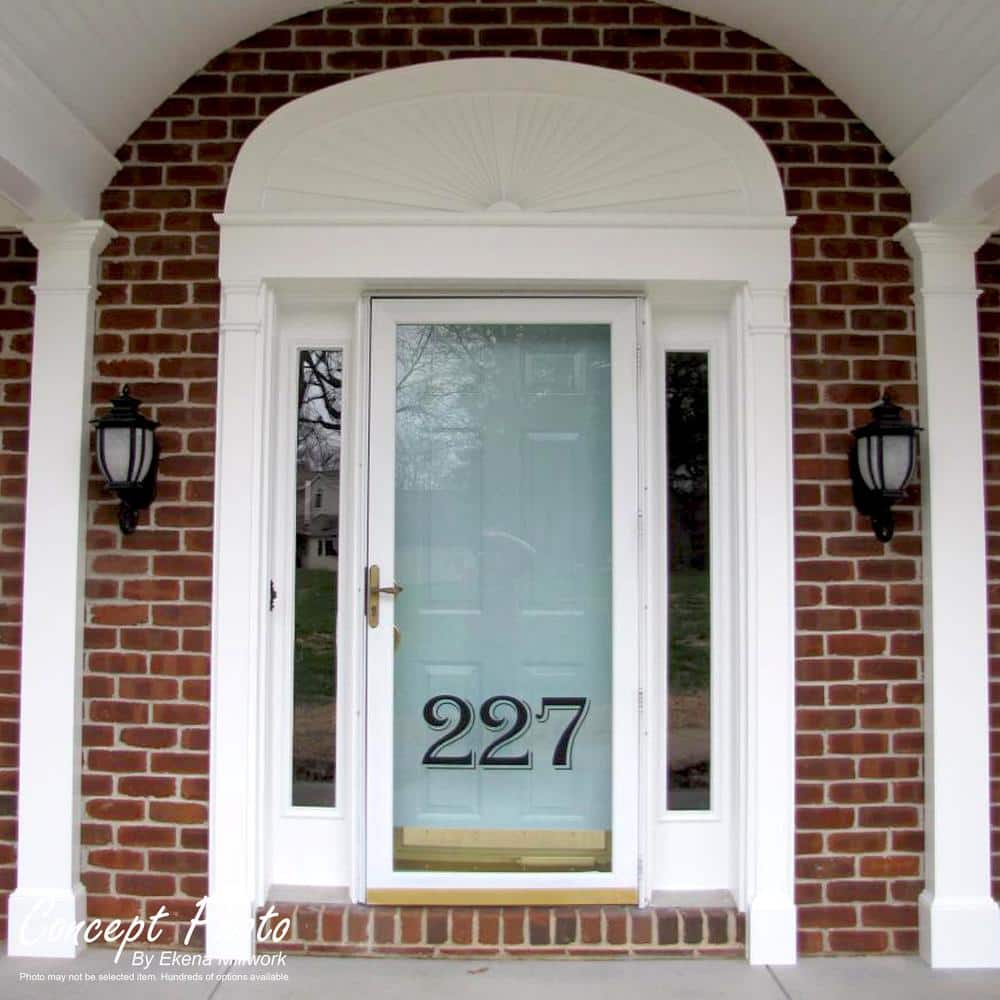 Ekena Millwork 2 in. x 4 in. x 96 in. Fluted PVC Pilaster Moulding with Standard Capital and Base (Pair)
