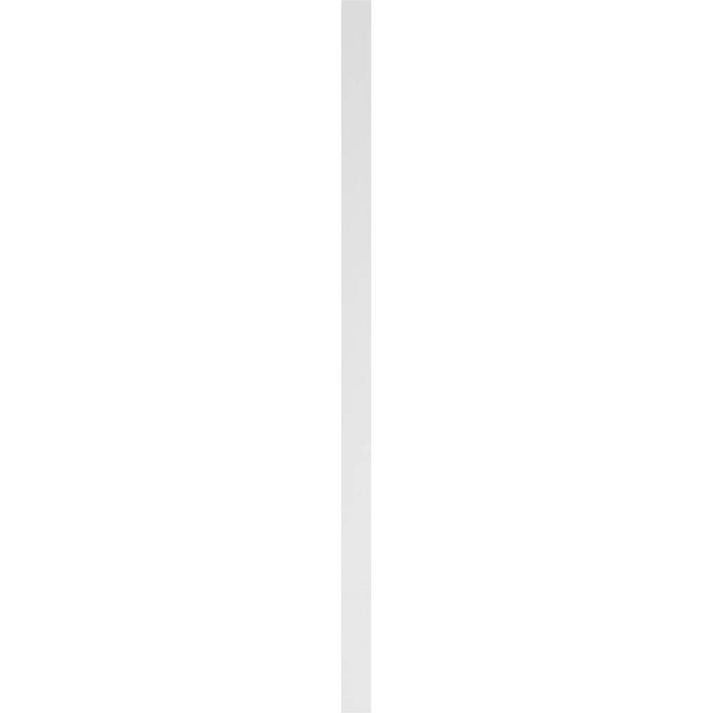 Ekena Millwork 2 in. x 4 in. x 96 in. Fluted PVC Pilaster Moulding with Standard Capital and Base (Pair)