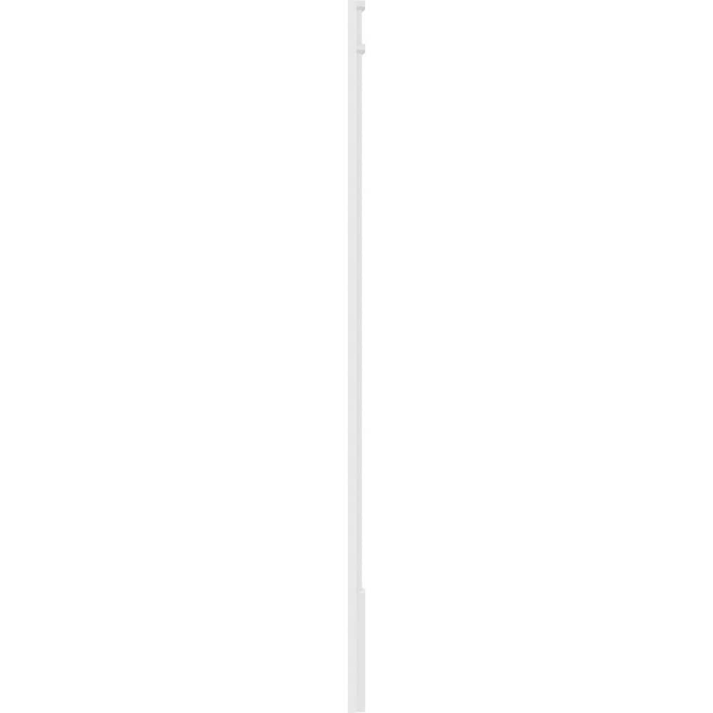 Ekena Millwork 2 in. x 5 in. x 82 in. Flat Panel PVC Pilaster Moulding with Decorative Capital and Base (Pair)