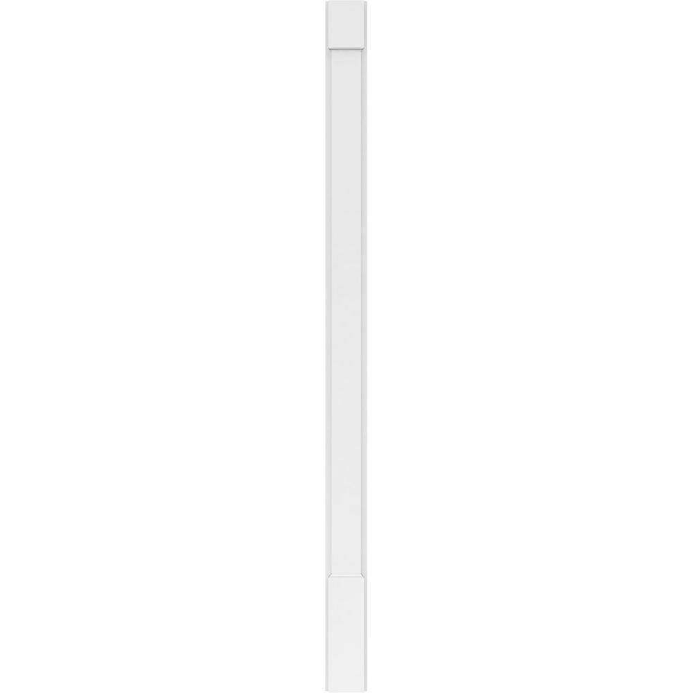 Ekena Millwork 2 in. x 5 in. x 82 in. Smooth PVC Pilaster Moulding with Standard Capital and Base (Pair)