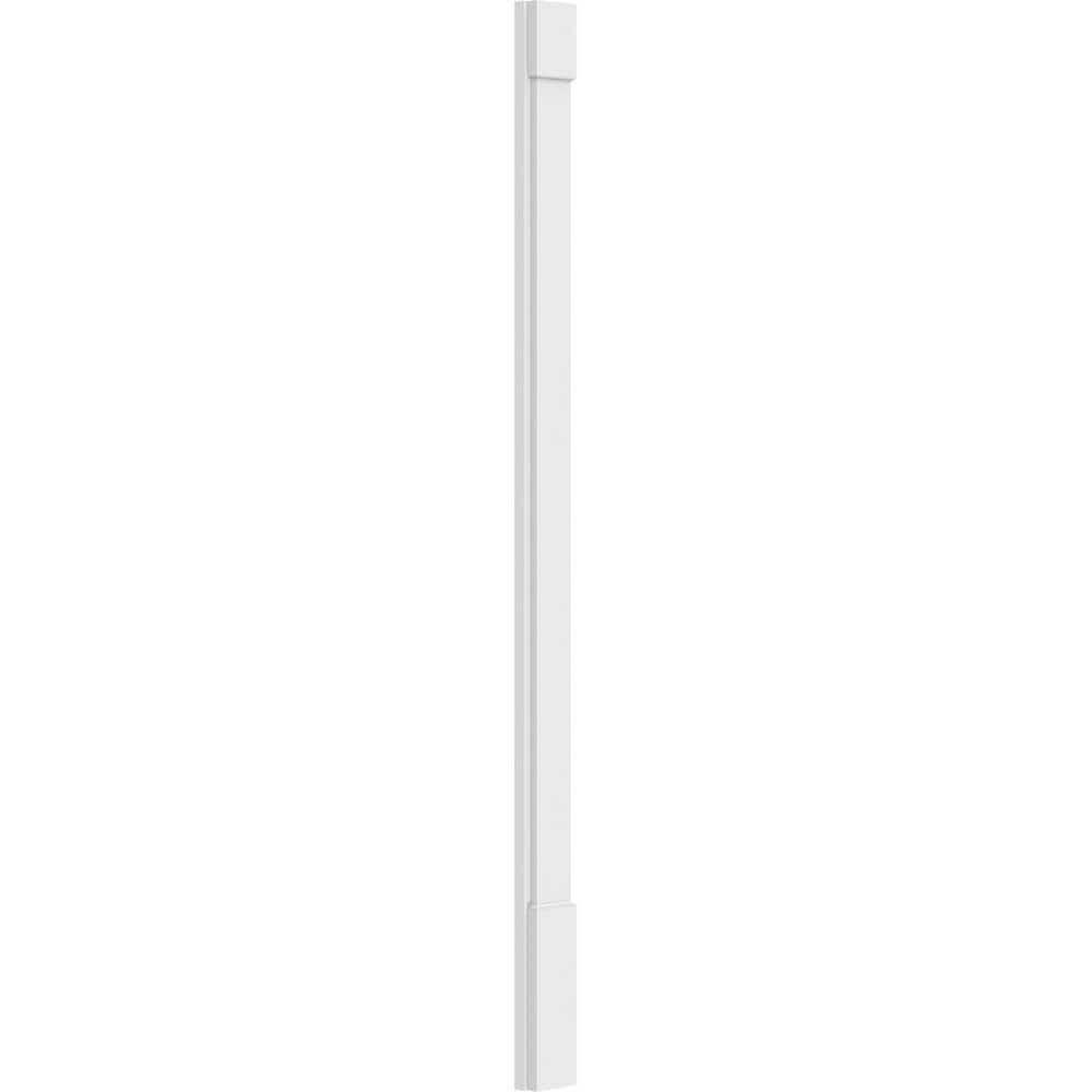 Ekena Millwork 2 in. x 5 in. x 82 in. Smooth PVC Pilaster Moulding with Standard Capital and Base (Pair)