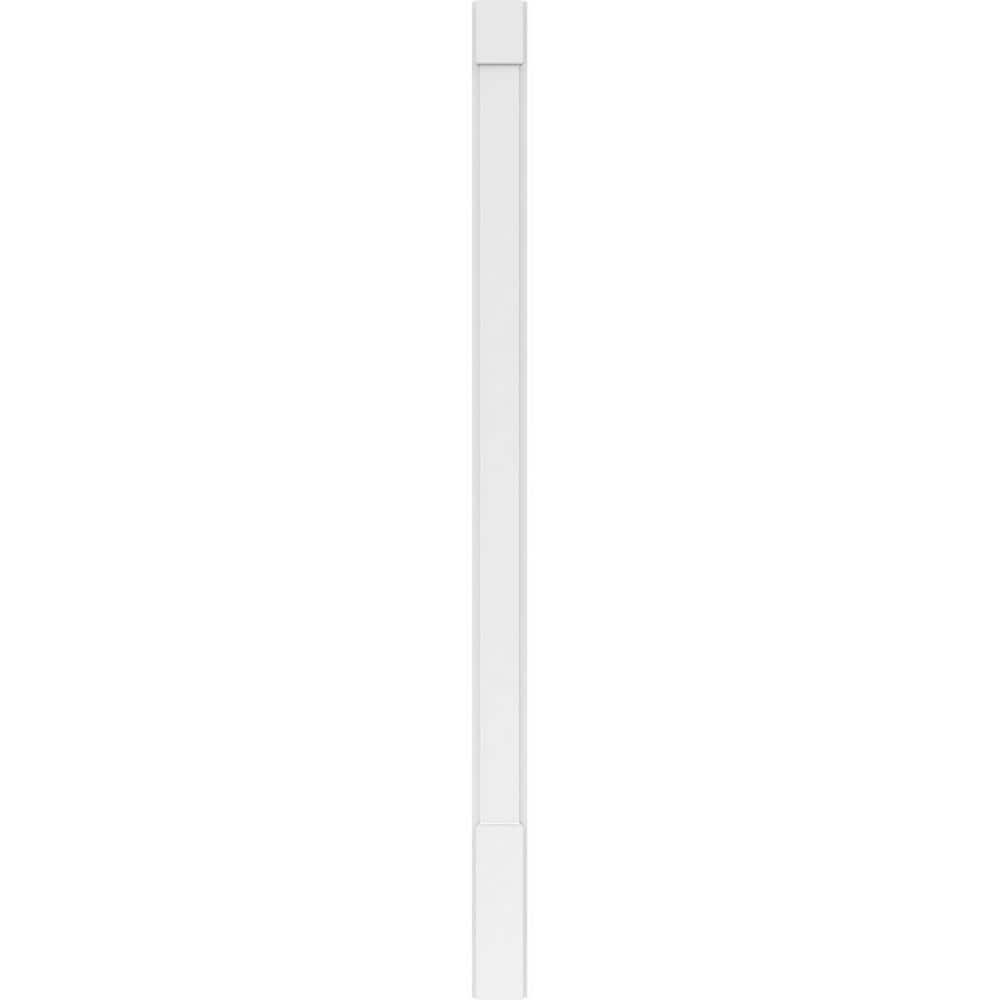 Ekena Millwork 2 in. x 5 in. x 90 in. Smooth PVC Pilaster Moulding with Standard Capital and Base (Pair)