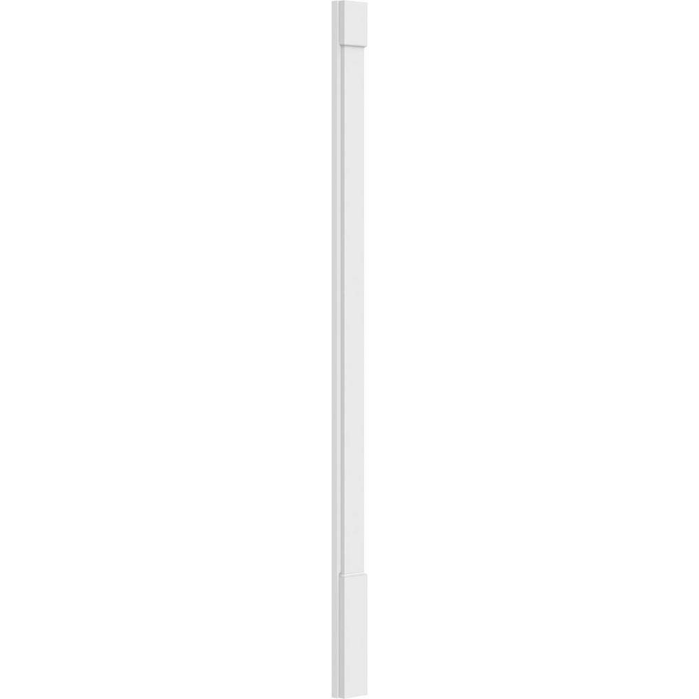 Ekena Millwork 2 in. x 5 in. x 90 in. Smooth PVC Pilaster Moulding with Standard Capital and Base (Pair)