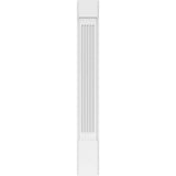 Ekena Millwork 2 in. x 6 in. x 48 in. Fluted PVC Pilaster Moulding with Standard Capital and Base (Pair)