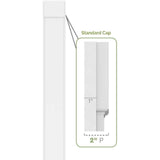 Ekena Millwork 2 in. x 6 in. x 82 in. Fluted PVC Pilaster Moulding with Standard Capital and Base (Pair)