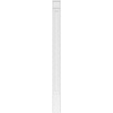 Ekena Millwork 2 in. x 6 in. x 82 in. Flat Panel PVC Pilaster Moulding with Decorative Capital and Base (Pair)