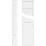 Ekena Millwork 2 in. x 6 in. x 82 in. Flat Panel PVC Pilaster Moulding with Decorative Capital and Base (Pair)