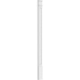 Ekena Millwork 2 in. x 6 in. x 82 in. Flat Panel PVC Pilaster Moulding with Decorative Capital and Base (Pair)