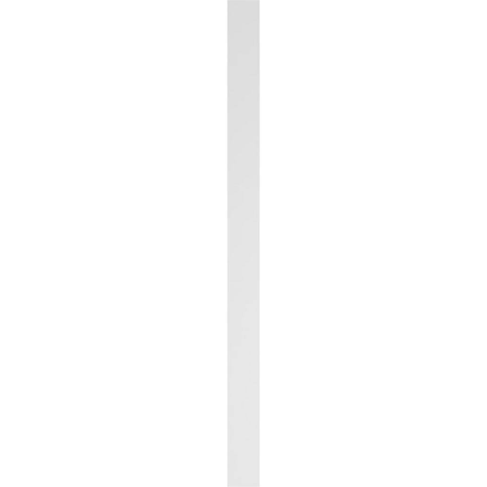 Ekena Millwork 2 in. x 6 in. x 90 in. Flat Panel PVC Pilaster Moulding with Standard Capital and Base (Pair)