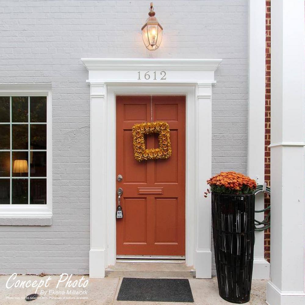 Ekena Millwork 2 in. x 6 in. x 96 in. 2-Equal Flat Panel PVC Pilaster Moulding with Decorative Capital and Base (Pair)