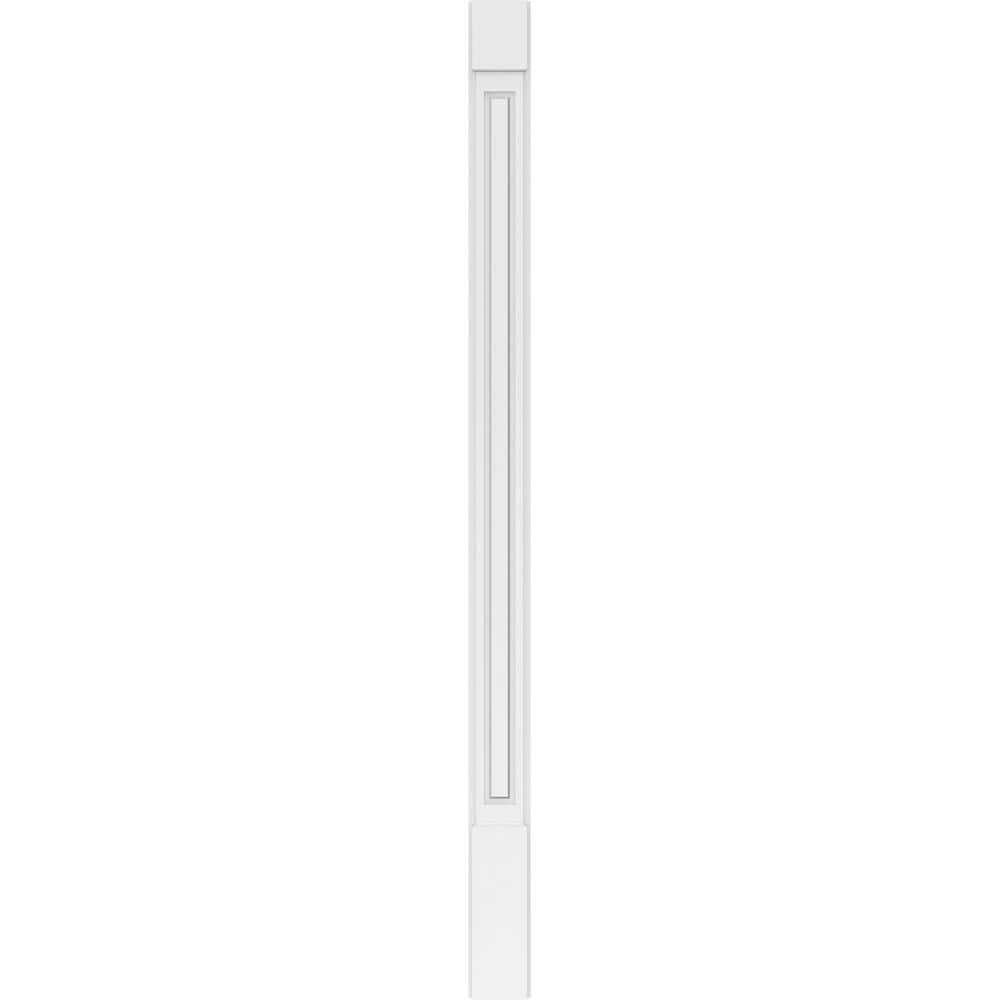 Ekena Millwork 2 in. x 6 in. x 96 in. Raised Panel PVC Pilaster Moulding with Standard Capital and Base (Pair)