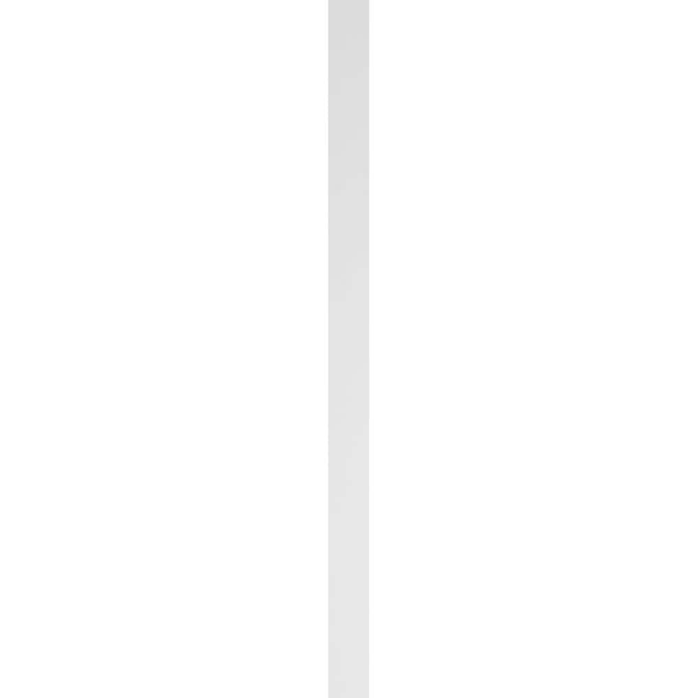 Ekena Millwork 2 in. x 6 in. x 102 in. 2-Equal Flat Panel PVC Pilaster Moulding with Standard Capital and Base (Pair)