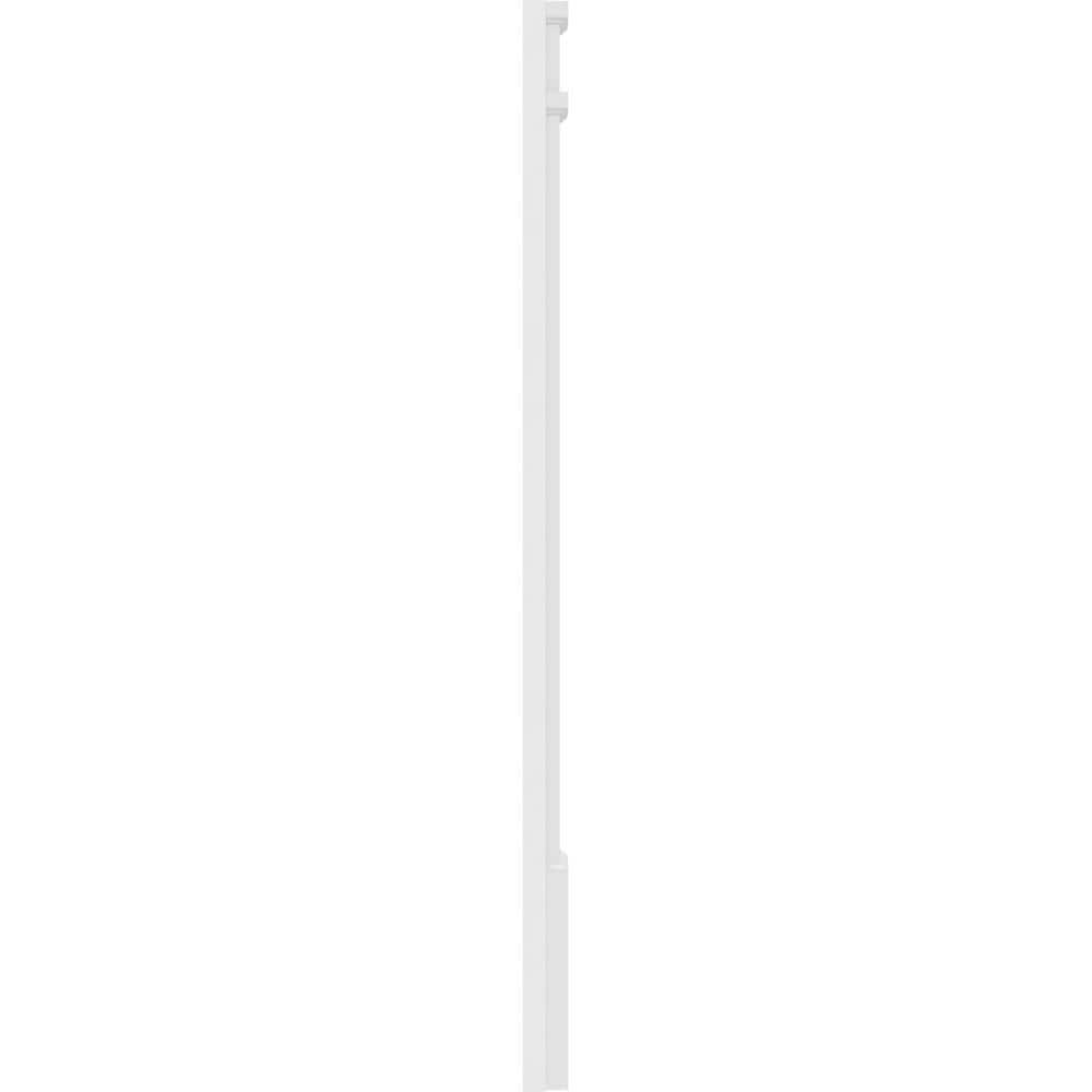 Ekena Millwork 2 in. x 7 in. x 48 in. Fluted PVC Pilaster Moulding with Decorative Capital and Base (Pair)