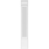 Ekena Millwork 2 in. x 7 in. x 48 in. Fluted PVC Pilaster Moulding with Decorative Capital and Base (Pair)