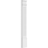 Ekena Millwork 2 in. x 7 in. x 48 in. Fluted PVC Pilaster Moulding with Decorative Capital and Base (Pair)